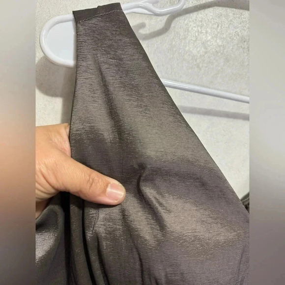 ELIZA J Gray 2 Piece Beaded Multi-Tiered Gown Dress Mother of Bride Womens Sz 8 - Picture 9 of 16